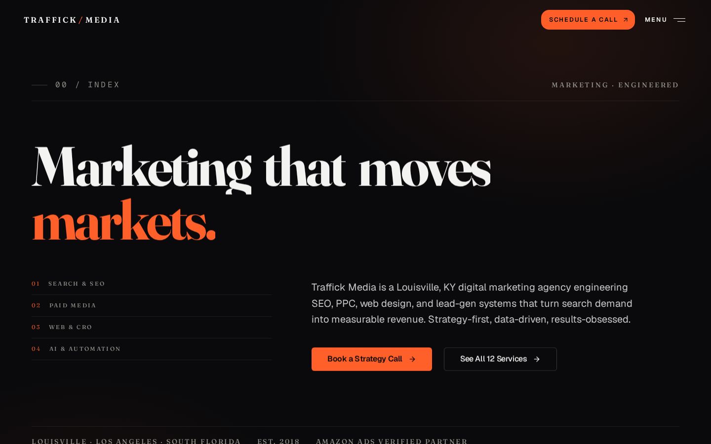 Traffick Media website project